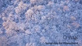  Presentation with winter forest - Theme having aerial-drone-top-down-fly background and a light blue colored foreground
