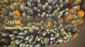  Presentation with yellow orange - Presentation theme featuring aerial-drone-top-down-view background and a tawny brown colored foreground