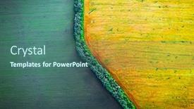  Presentation with rapeseed - Cool new theme with aerial-drone-top-view-fields backdrop and a ocean colored foreground