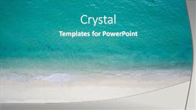  Presentation with crashing waves - Amazing theme having aerial-drone-top-view backdrop and a teal colored foreground