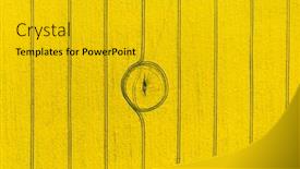  Presentation with tracks - Amazing PPT theme having aerial-drone-top-view backdrop and a gold colored foreground