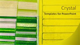  Presentation with green lines - Presentation theme with aerial-drone-top-view background and a yellow colored foreground