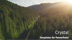  Presentation with road light - Presentation design consisting of aerial-drone-view-flight-over background and a  colored foreground