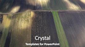  Presentation with agriculture drone - Audience pleasing presentation design consisting of aerial drone view of agriculture backdrop and a dark gray colored foreground