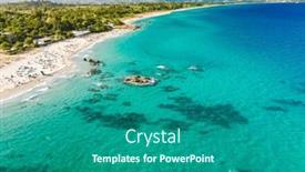  Presentation with drone - Presentation theme consisting of aerial-drone-view-of-beach and a  colored foreground