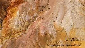  Presentation with drone - Amazing PPT theme having aerial-drone-view-of-colorful backdrop and a gold colored foreground