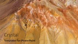  Presentation with mars - Audience pleasing PPT theme consisting of aerial-drone-view-of-colorful backdrop and a gold colored foreground