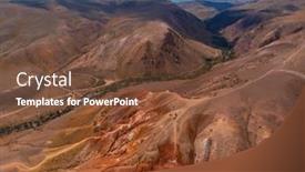  Presentation with mars - Presentation theme enhanced with aerial-drone-view-of-colorful background and a tawny brown colored foreground