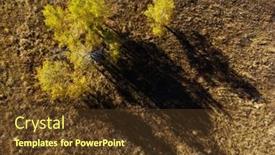  Presentation with fall mountains - Presentation theme enhanced with aerial-drone-view-of-fall background and a tawny brown colored foreground