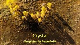  Presentation with fall mountains - Slides enhanced with aerial-drone-view-of-fall background and a tawny brown colored foreground