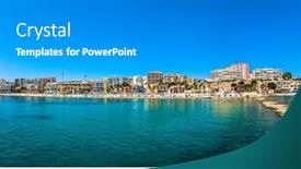  Presentation with drone - Presentation consisting of aerial-drone-view-of-la background and a  colored foreground