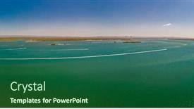  Presentation with drone - Presentation enhanced with aerial-drone-view-of-south background and a ocean colored foreground