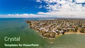  Presentation with drone - Beautiful PPT layouts featuring aerial-drone-view-of-suttons backdrop and a tawny brown colored foreground