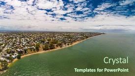  Presentation with drone - Audience pleasing slide deck consisting of aerial-drone-view-of-suttons backdrop and a tawny brown colored foreground