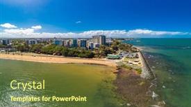  Presentation with drone - Beautiful slide deck featuring aerial-drone-view-of-suttons backdrop and a tawny brown colored foreground