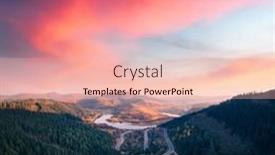  Presentation with forest road - PPT theme with aerial-drone-view-over background and a lemonade colored foreground