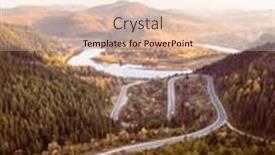  Presentation with forest road - Presentation with aerial-drone-view-over background and a lemonade colored foreground