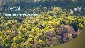  Presentation with drone - Cool new PPT layouts with aerial-drone-view-spring-forest backdrop and a ocean colored foreground