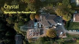  Presentation with villa - Presentation theme with aerial-drone-view background and a  colored foreground