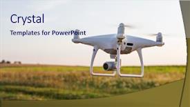  Presentation with drone fire - Colorful PPT layouts enhanced with aerial fire - close up on white drone backdrop and a sky blue colored foreground