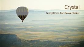  Presentation with cappadocia - Beautiful slide set featuring aerial fire - hot air balloons over cappadocia backdrop and a cream colored foreground