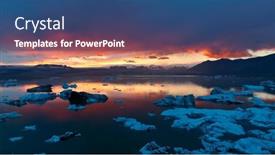  Presentation with sunset - Slides with aerial-footage-of-sunset-above background and a ocean colored foreground