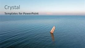  Presentation with small airplane - Slide deck having aerial-from-a-airplane-wreck background and a light blue colored foreground