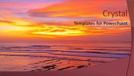  Presentation with indonesia - Amazing theme having aerial-from-a-beautiful-sunset backdrop and a coral colored foreground