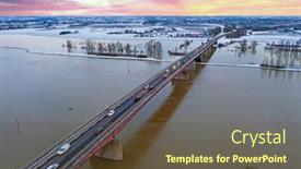  Presentation with dutch - Amazing presentation design having aerial-from-a-dutch-landscape backdrop and a tawny brown colored foreground