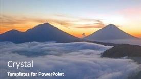  Presentation with bali - Colorful slides enhanced with aerial-from-a-sunrise backdrop and a ocean colored foreground