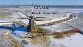  Presentation with windmill - Presentation design featuring aerial-from-a-traditional-windmill background and a light blue colored foreground