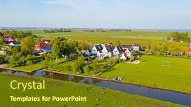  Presentation with dutch - Colorful PPT theme enhanced with aerial-from-a-typical-dutch backdrop and a tawny brown colored foreground