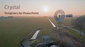 Presentation with windmill - PPT theme consisting of aerial-from-an-american-windmill background and a  colored foreground