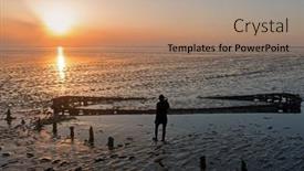  Presentation with old ship - Slide set enhanced with aerial-from-an-old-ship background and a coral colored foreground