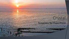  Presentation with old ship - Presentation design having aerial-from-an-old-ship background and a coral colored foreground