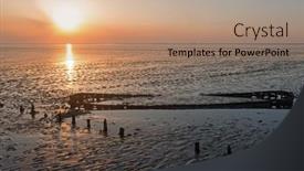  Presentation with old ship - Presentation theme enhanced with aerial-from-an-old-ship background and a coral colored foreground