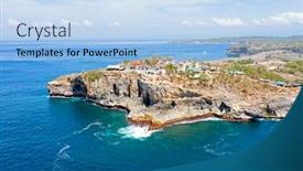  Presentation with angels - PPT theme having aerial-from-angels-billabong background and a light blue colored foreground