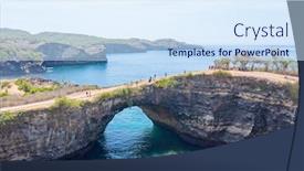  Presentation with aerial - Slides with aerial-from-broken-beach background and a sky blue colored foreground