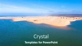  Presentation with aerial - Amazing slide deck having aerial-from-carapateira-beach backdrop and a ocean colored foreground