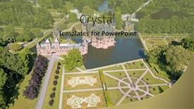  Presentation with aerial - PPT layouts featuring aerial-from-castle-de-haar background and a coral colored foreground