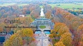  Presentation with fall - Cool new PPT theme with aerial-from-castle-groeneveld backdrop and a coral colored foreground