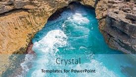  Presentation with devil - Presentation featuring aerial-from-devil-s-tear background and a light blue colored foreground