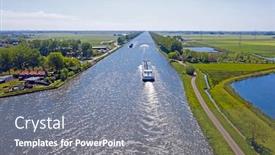  Presentation with amsterdam - Amazing presentation theme having aerial-from-freighters backdrop and a gray colored foreground