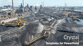  Presentation with heavy industry - PPT theme featuring aerial-from-heavy-industry background and a dark gray colored foreground