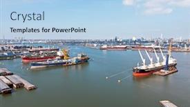  Presentation with industry - Slide set consisting of aerial-from-industry background and a light blue colored foreground