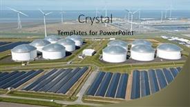  Presentation with industry - PPT theme enhanced with aerial-from-industry background and a light blue colored foreground