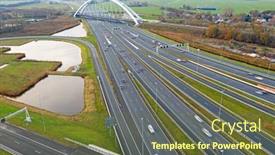  Presentation with aerial - Colorful presentation enhanced with aerial-from-junction-muiderberg backdrop and a tawny brown colored foreground