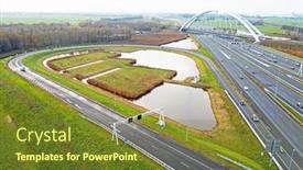  Presentation with aerial - Audience pleasing presentation consisting of aerial-from-junction-muiderberg backdrop and a tawny brown colored foreground