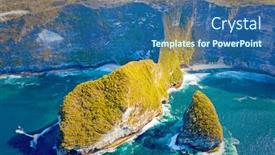  Presentation with king - Slides featuring aerial-from-kling-king-beach background and a ocean colored foreground