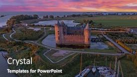  Presentation with aerial - Slide set enhanced with aerial-from-muiderslot-castle background and a dark gray colored foreground